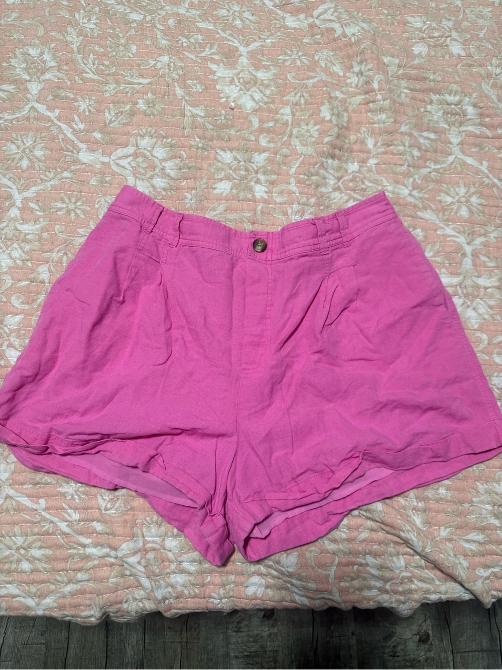 American Eagle Outfitters Hot Pink High-Waist Shorts